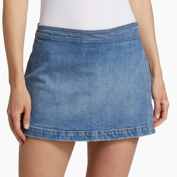 Alice and olivia denim mini skort